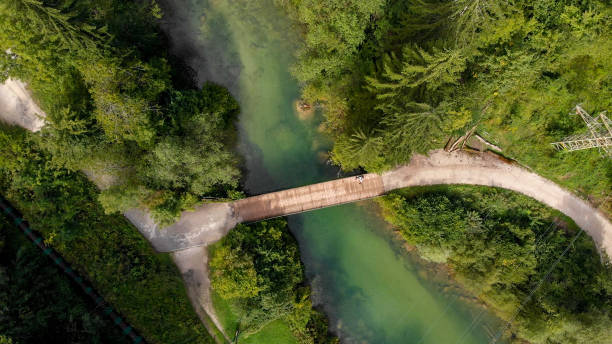 istock Aerial view of canyon Blejski Vintgar 1061627320