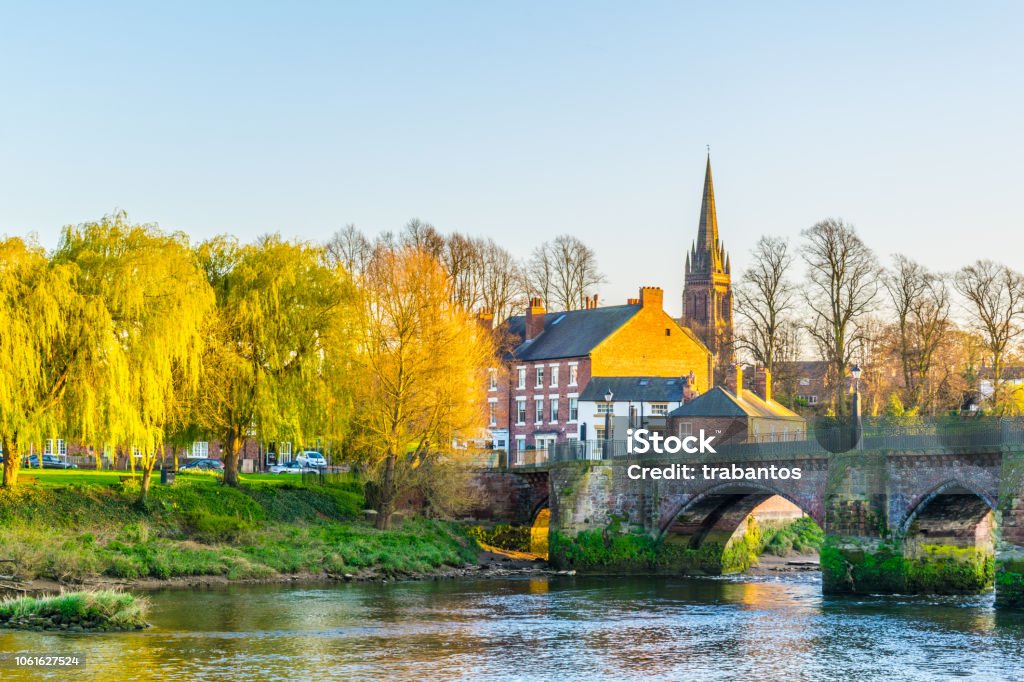 Old Dee bridge in Chester, England Chester - England Stock Photo