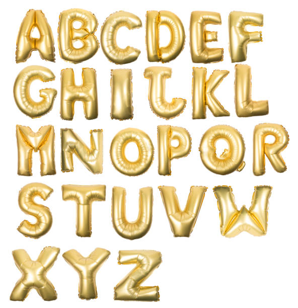 istock Golden Inflatable letter alphabet 1061628134