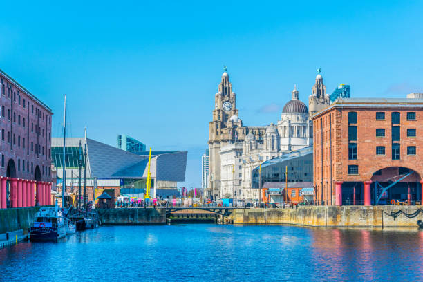 istock Skyline of Liverpool through albert dock, England 1061630910