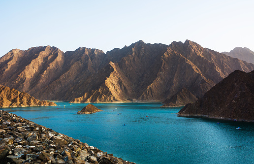 Khor Najd, a fjord in Musandam peninsula, Oman, Scenic coastal highway and fjords