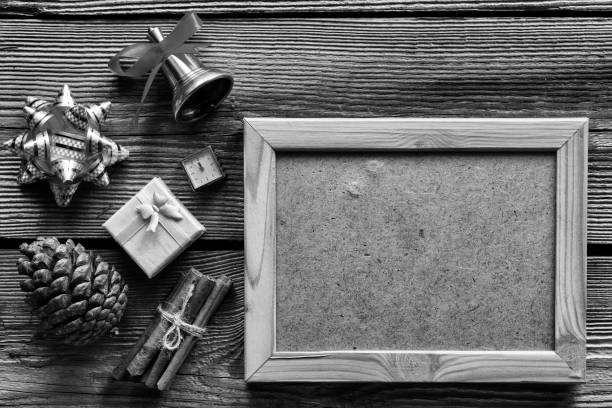istock New Year, Christmas, Flat lay, top view, copy space, empty frame, celebration, decoration, gift, holiday, present, tree, xmas 1061642320