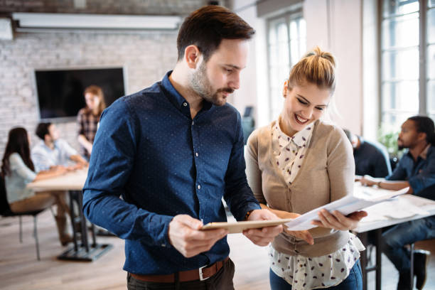istock Portrait of architects having discussion in office 1061642568