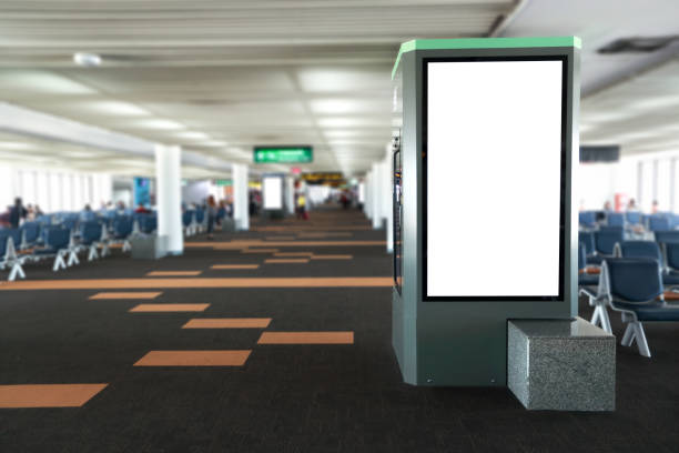istock advertising billboard with blank screen in airport 1061646740