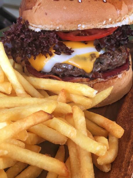 istock Hamburger and fries 1061649900
