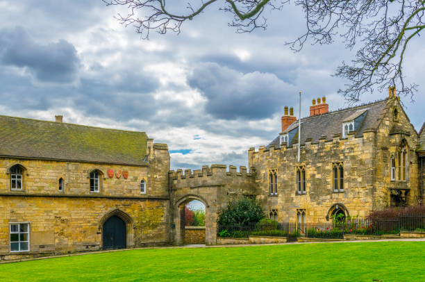 istock View of a gate next to the lincoln cathedral, England 1061650116