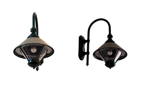 Street wall lamps isolated