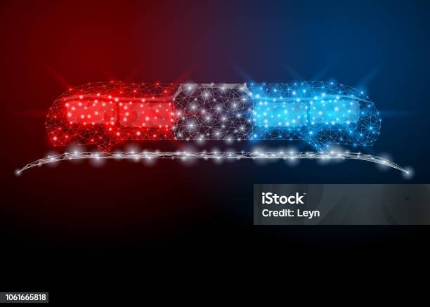 Ilustración de Indicadores Intermitentes De Policía y más Vectores Libres de Derechos de Luz de vehículo de policía - Luz de vehículo de policía, Fondos, Abstracto