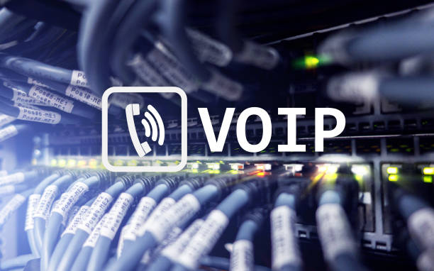 istock VOIP, Voice over Internet Protocol, technology that allows for speech communication via the Internet. Server room background. 1061671484