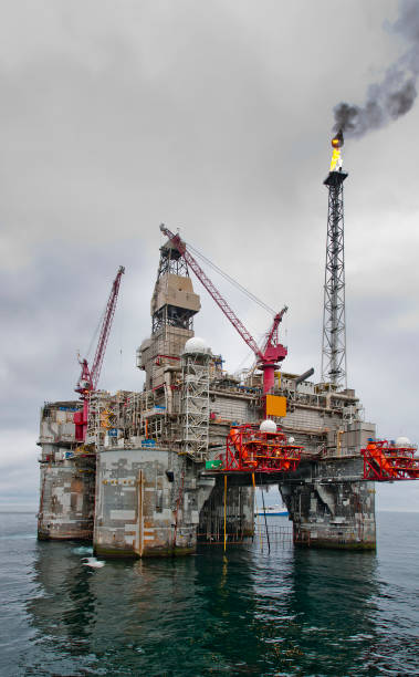 istock Offshore drill rig at sea at close distance 1061674504