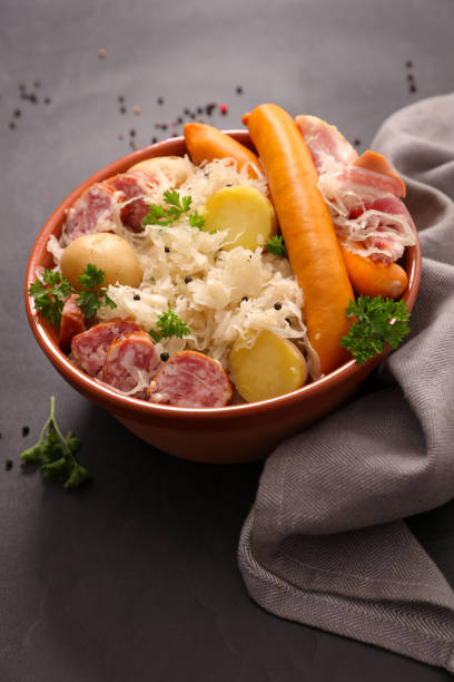 istock sauerkraut with potato and sausage 1061676692
