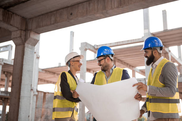 istock Cheerful atmosphere at the construction site. 1061676964