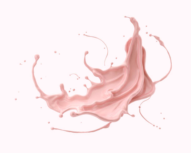 pink splash líquido de fundación. - rosa color fotografías e imágenes de stock