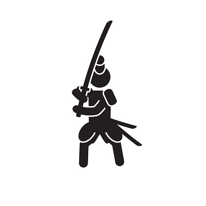Samurai icon. Vector. eps10.