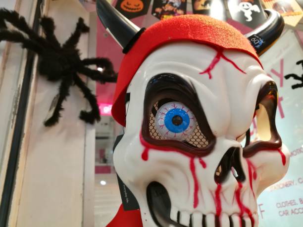 istock Skull head and blood in halloween 1061687314
