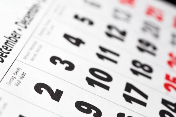 istock background made of calendar dates close up