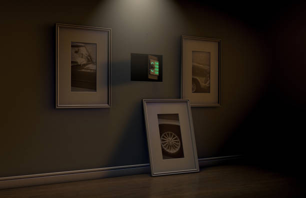istock Safe Behind Pictures On A Wall 1061692098