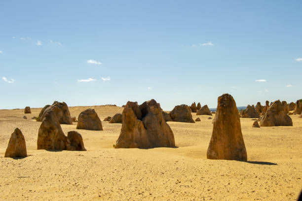 istock Dessert at the Pinacles landscape with a blue sky 1061694992