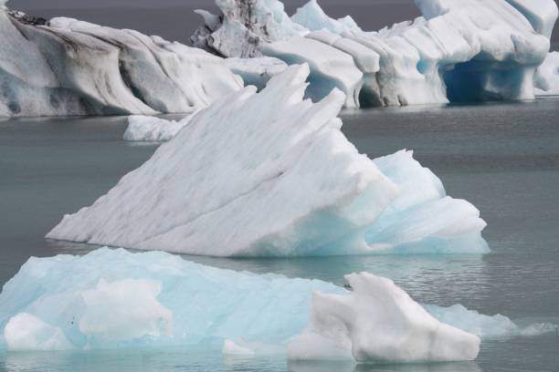 istock Blue ice floating in a lake. 1061695082