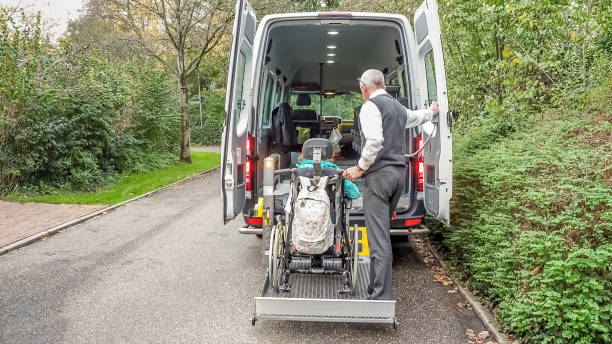 istock A senior retired man helping to transport disabled people 1061700332