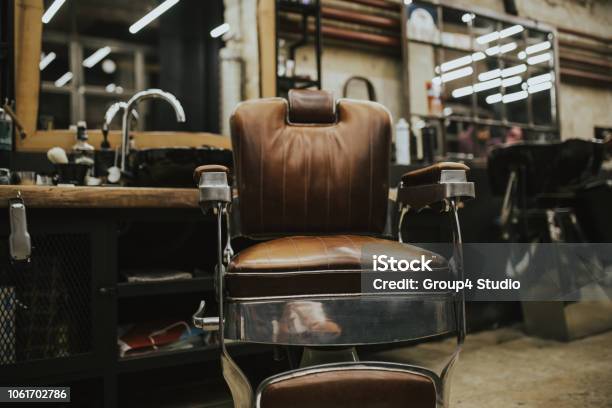 Barber Shop Stock Photo - Download Image Now - Barber Shop, Barber, Chair