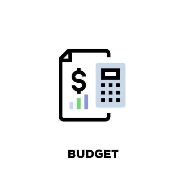 예산 선 아이콘 - budget stock illustrations