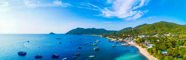 isla de koh samui en tailandia - thailand beach koh tao nautical vessel fotografías e imágenes de stock