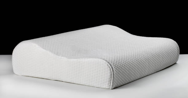 macia confortável almofada traseira com gel - mattress bed cushion isolated - fotografias e filmes do acervo