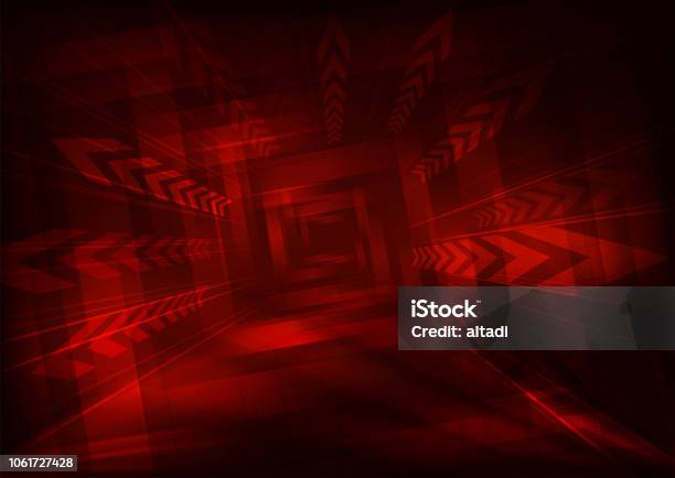 Red Shock Effect Abstract Dark Red Design With Arrows Explosion Effect Stock ...