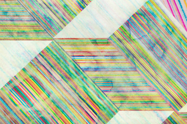 istock Geometric design with vibrant color lines, abstract pattern 1061727464