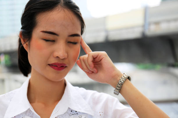 istock Beautiful women face portrait and thinking. 1061729676
