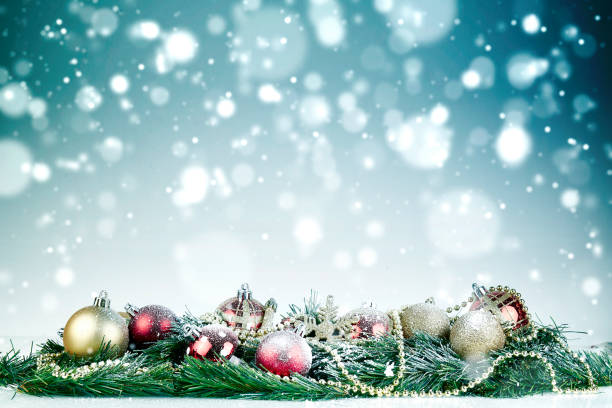 istock Christmas Ornament On Blue Background 1061729738