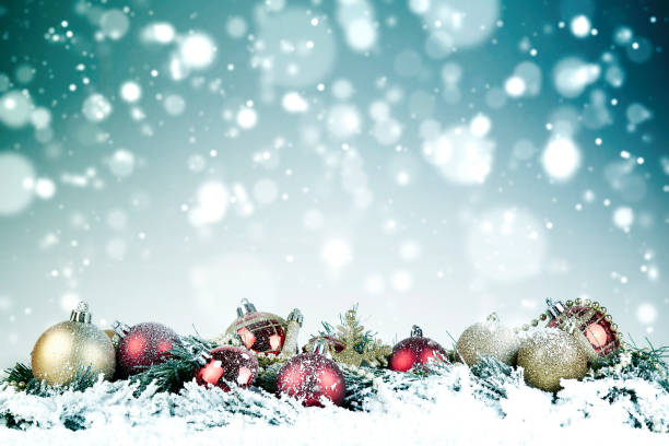 istock Christmas Ornament On Blue Background 1061730866