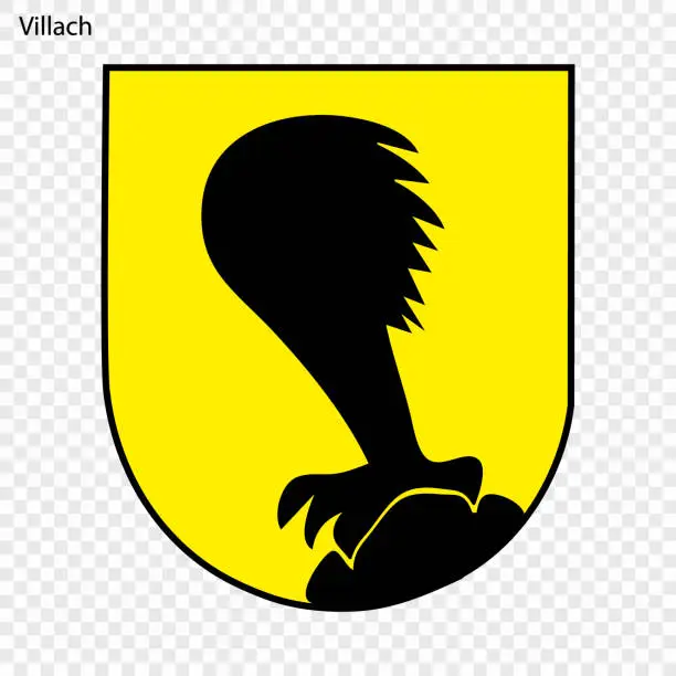 Vector illustration of Emblem of Villach.