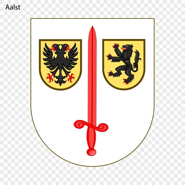 Vector illustration of Emblem of Aalst