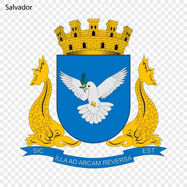 Vector illustration of Emblem of Salvador