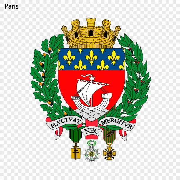 Vector illustration of Emblem of Paris