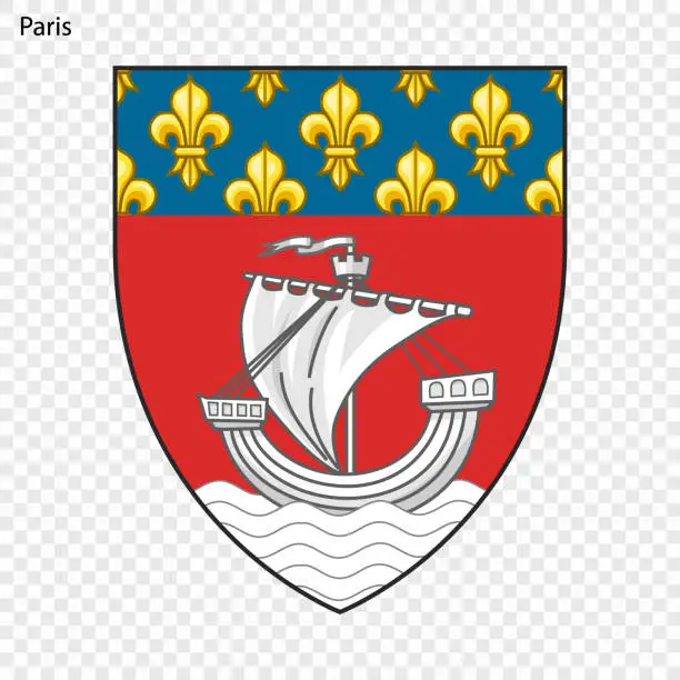 Vector illustration of Emblem of Paris