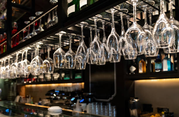 istock Close-up on glasses at a bar 1061735870