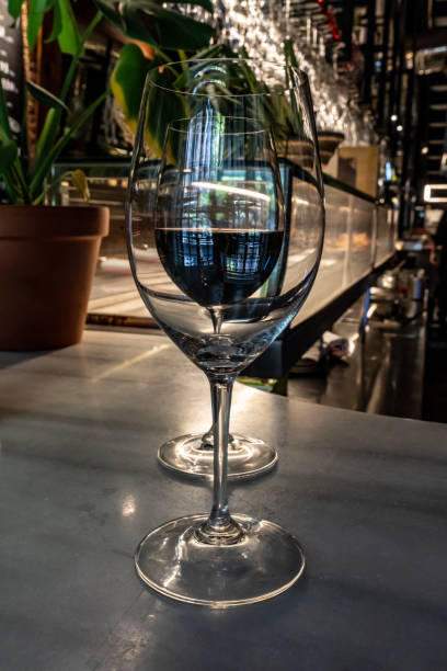 istock Wine glasses on the bar counter 1061736068