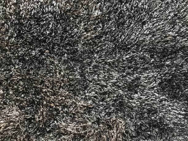 textura, fondo de tela, color gris oscuro de la alfombra de la alfombra - blue carpet rug fiber fotografías e imágenes de stock