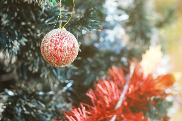 istock Christmas-tree with red ball decorations 1061736976