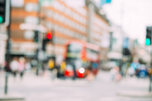 istock Blurred image of central London district with double deckers 1061738250
