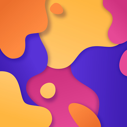Abstract color blobs modern background.