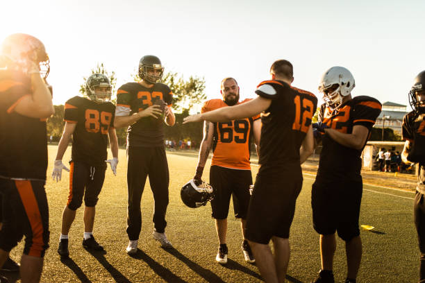 istock Active Players On American Football Game 1061743476