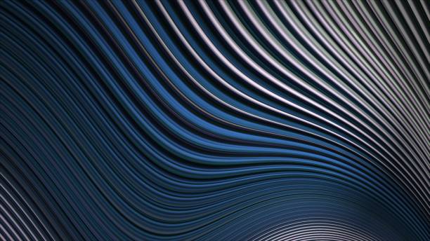 istock Stylish geometric background. Glowing curved stripes and lines. Beautiful abstract graphics. 1061749978