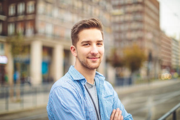Outdoors portrait of a young man