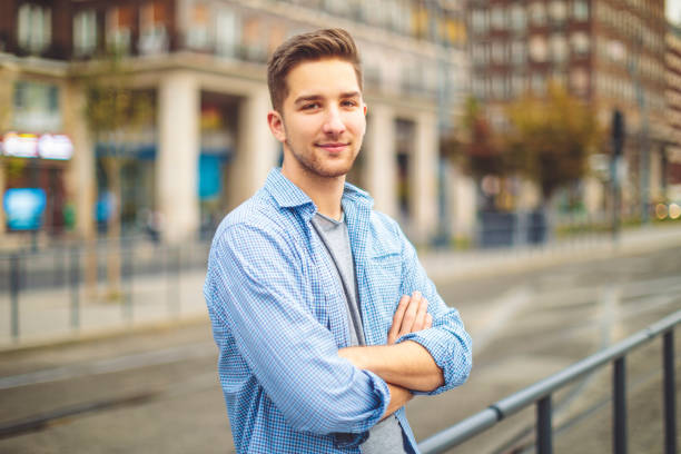 istock Outdoors portrait of a young man 1061752196