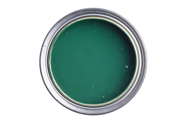 istock Can with green paint isolated on white background 1061763460