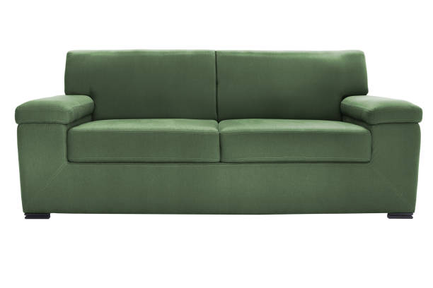 istock Two seats cozy blue sofa isolated on white 1061767758